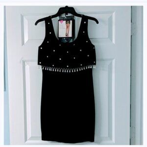 Formal Party Dress Cocktail Dressy Holiday Little Black Dress, Size 4